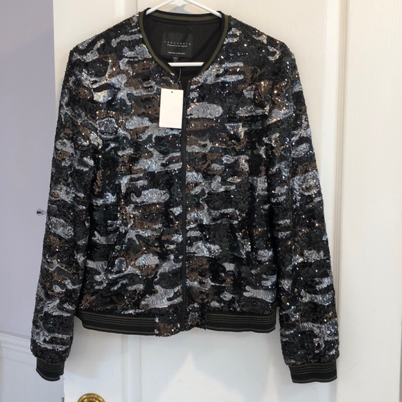 Anthropologie Jackets & Blazers - NWT Sanctuary Camo Sequin Jacket.